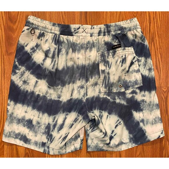 Quiksilver Mens M Blue Mystic Striped Volley Swim Trunks Board Shorts - Picture 2 of 8